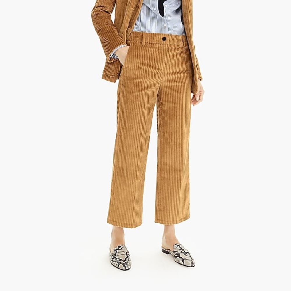 J.Crew Wide Leg Cropped Corduroy Pant